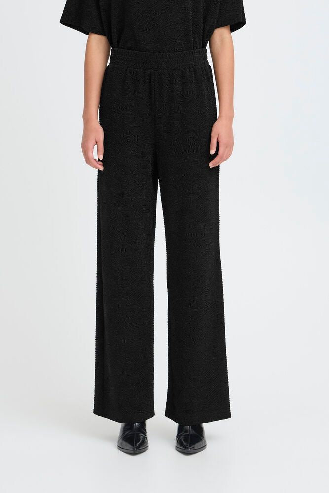 ICHI Nareen Shimmer Trouser - Black