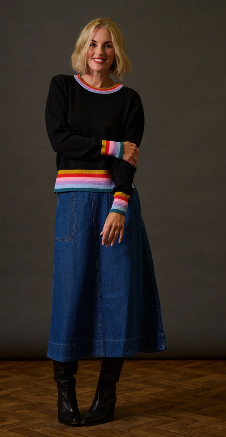 Sugarhill Brighton Clare Jumper - Black Rainbow