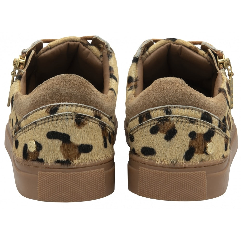 Ravel Gage Leather Leopard Print Trainer