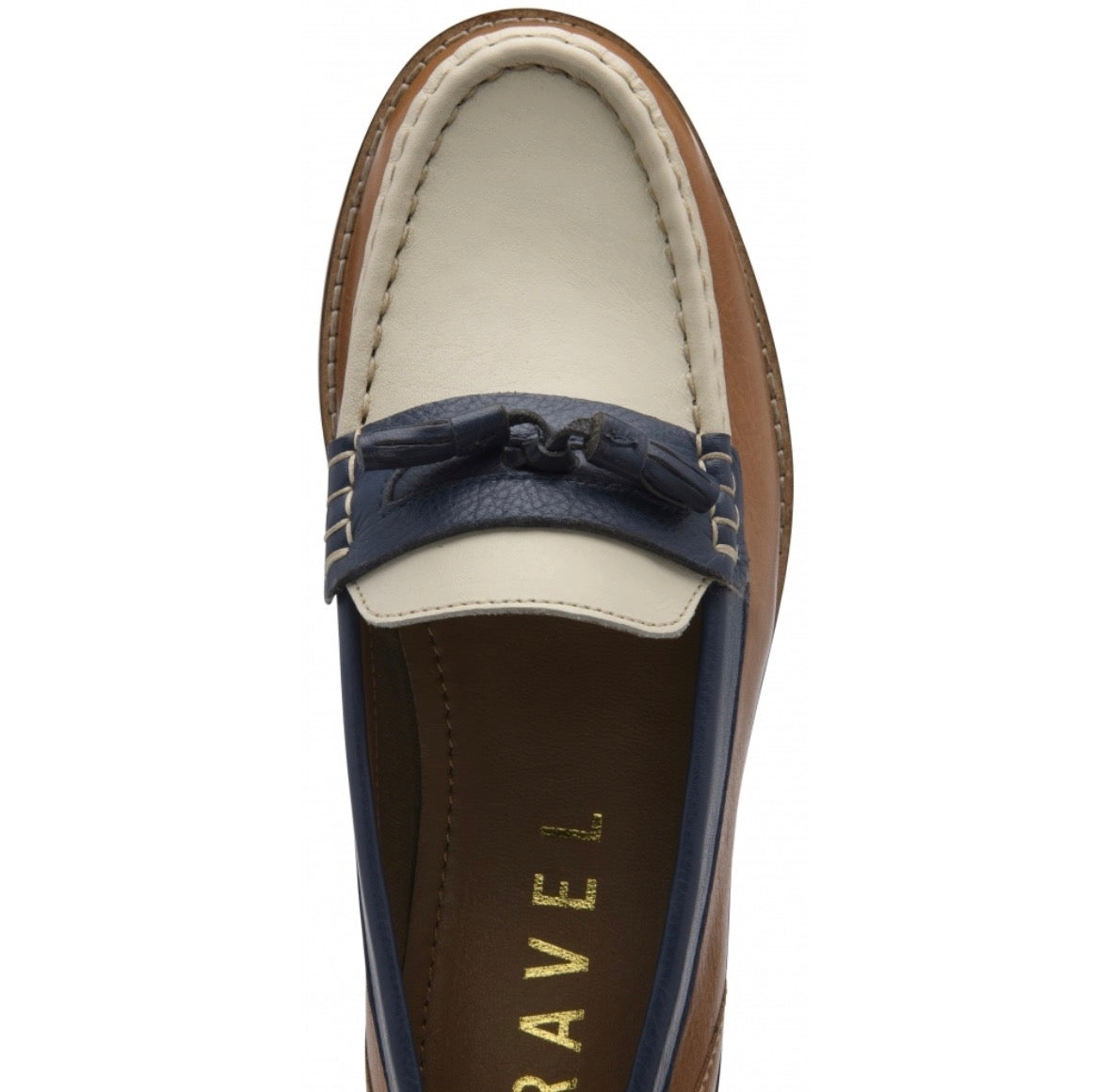 Ravel Airton Leather Loafer - Tan, Latte, Navy