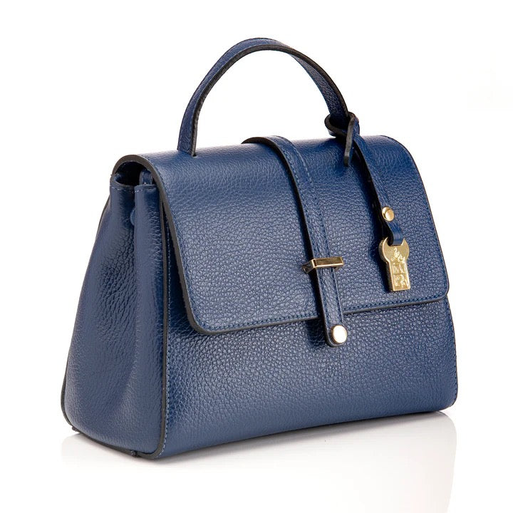 Franchetti Bond Liza Leather Cross Body Bag - Navy