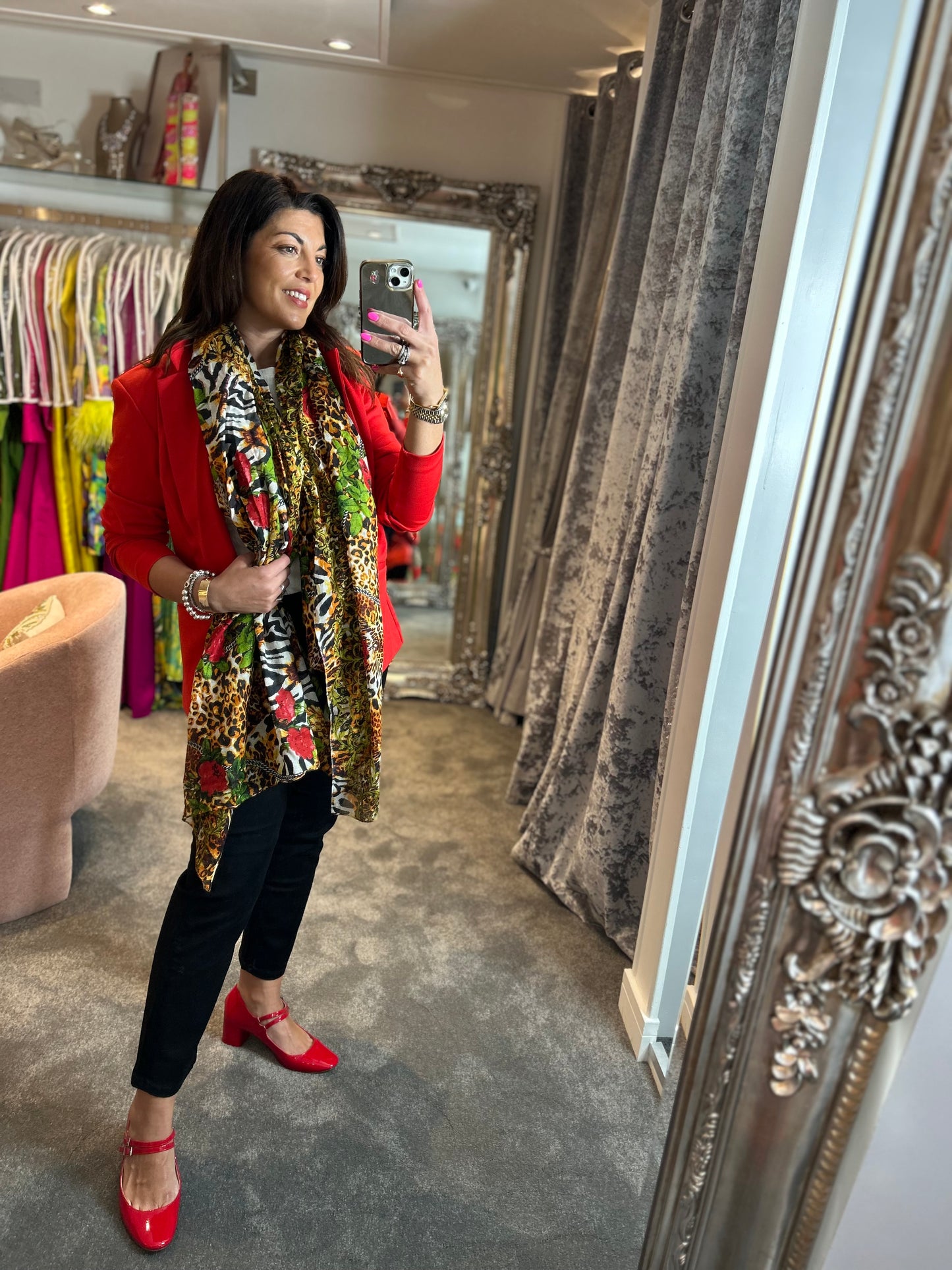ICHI Kate Blazer Red
