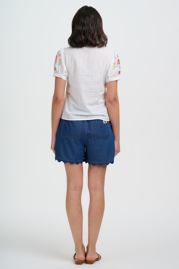 Sugarhill Brighton Adaline Bow Top - Off White