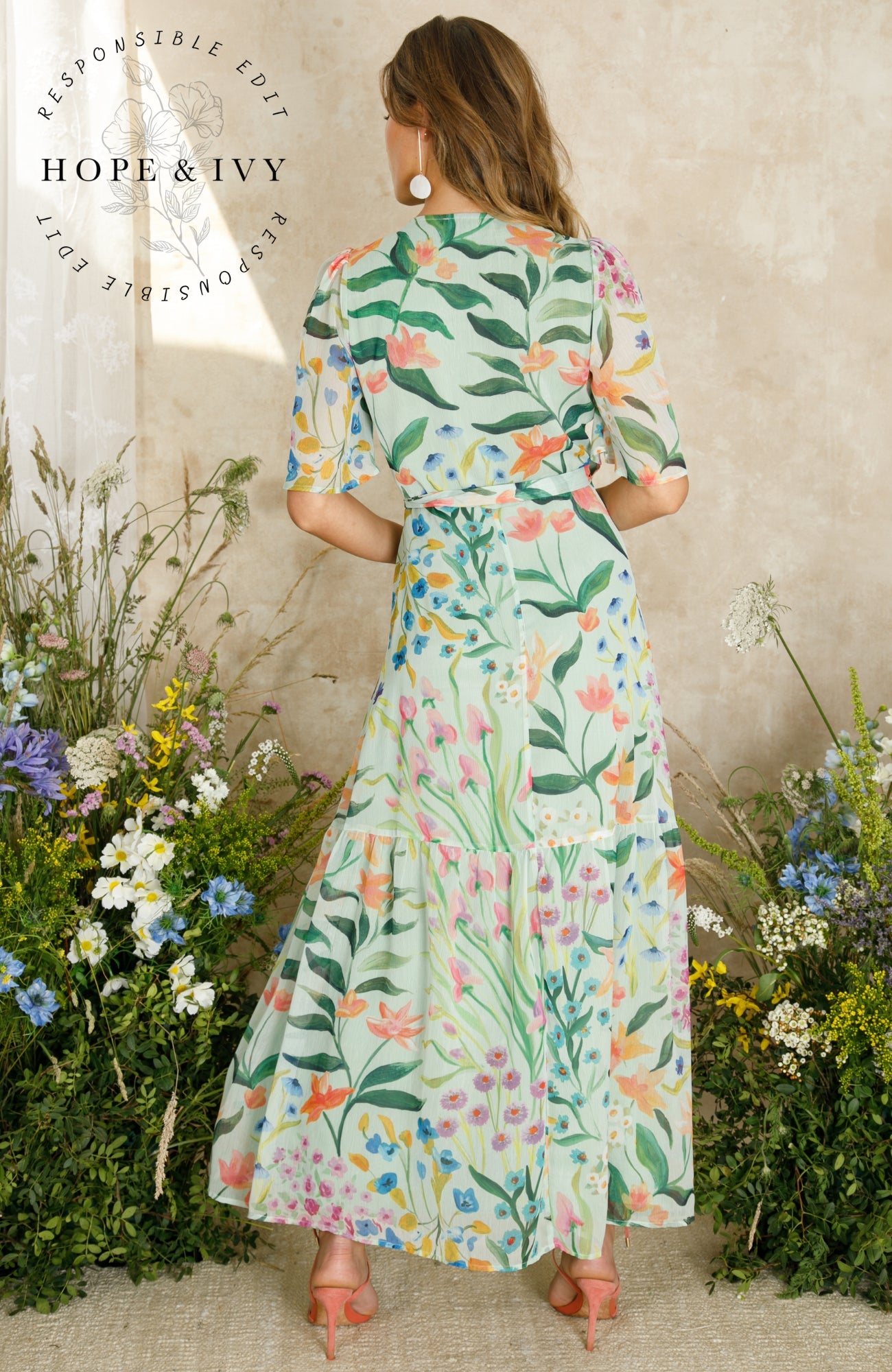 Hope & Ivy The Bonnie Wrap Dress