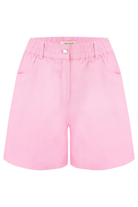 Sugarhill Brighton Lorrie Shorts - Pink, Smiley Flower Pocket
