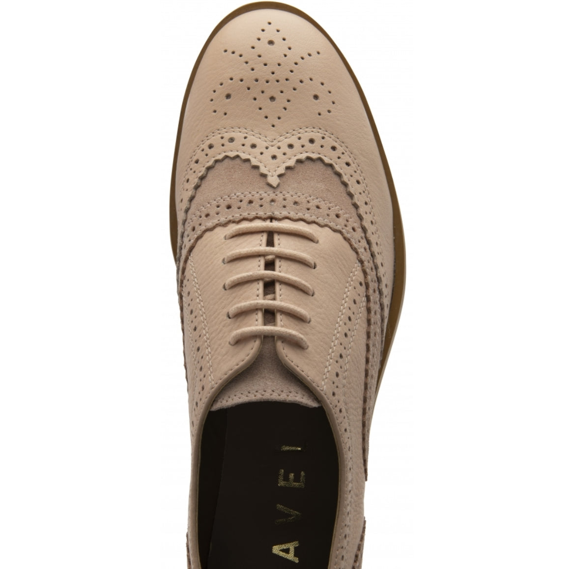 Ravel Pink Leather & Suede Oxton Brogues