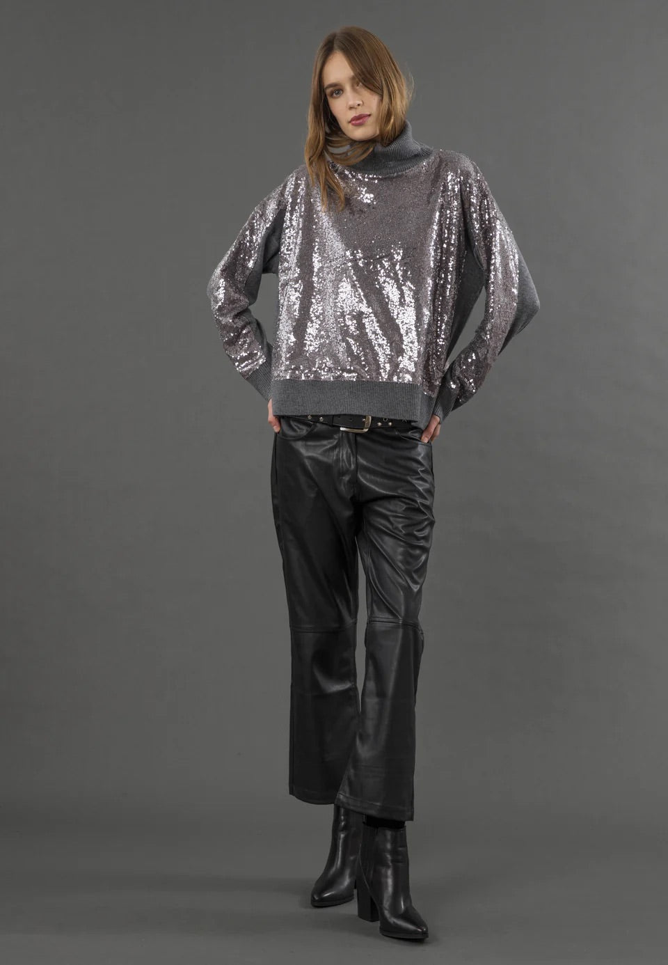 Religion Hailey Turtleneck Jumper - Grey