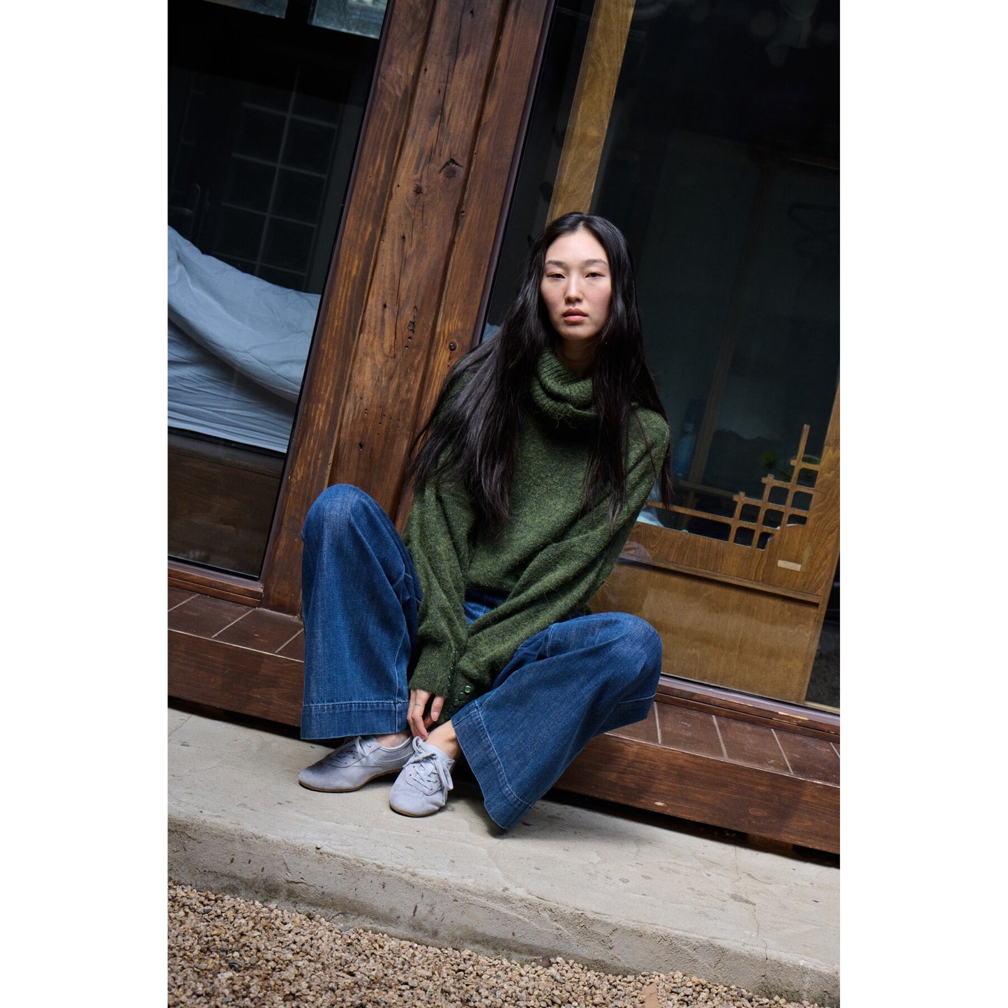 ICHI Kamara Knit - Riffle Green