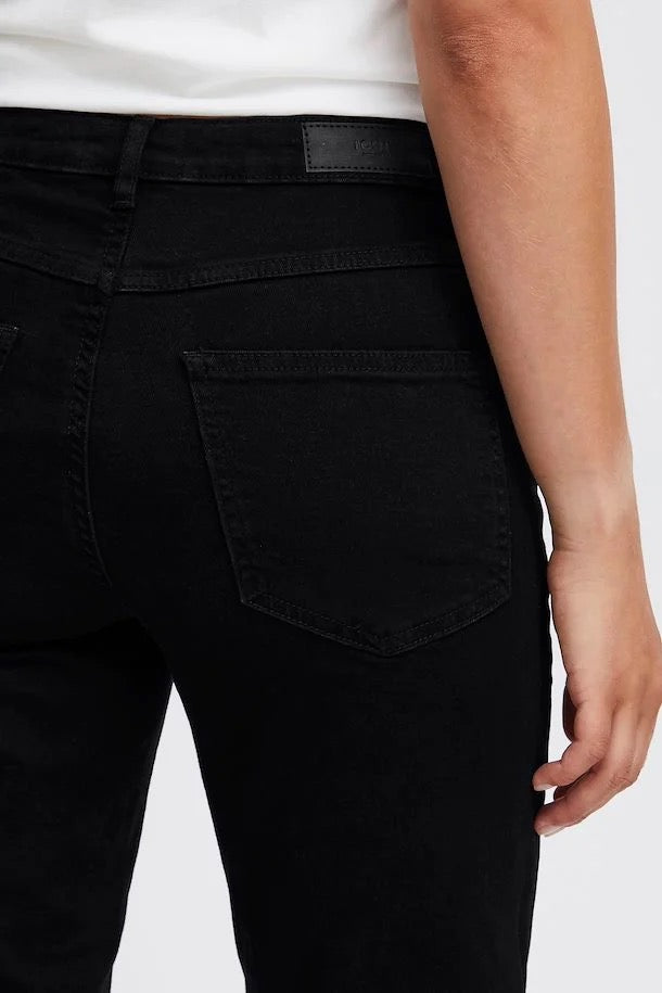 ICHI Raven Straight Leg Jeans - Black