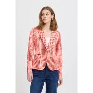 ICHI Kate Blazer Tulip Print - Red