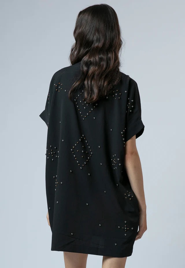 Religion Sarah Embellished Tunic Dress - Black