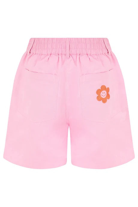 Sugarhill Brighton Lorrie Shorts - Pink, Smiley Flower Pocket