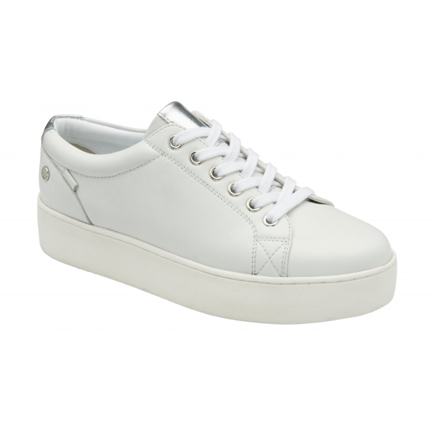 *NEW* Ravel White Leather Solon Lace-Up Trainers