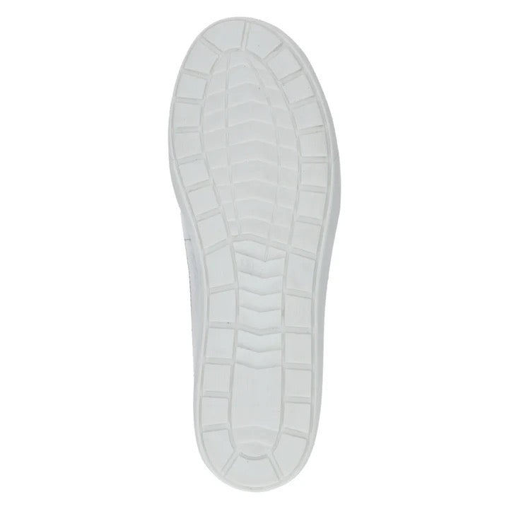 Caprice White Leather Trainer - White