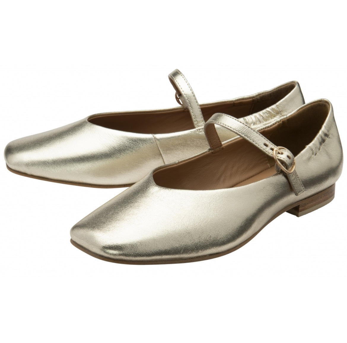 Ravel Gold Leather Lanton Flat Shoes
