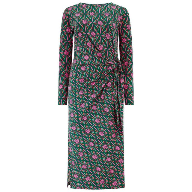 Suagrhill Brighton Claudia Jersey Tie Midi Dress - Green