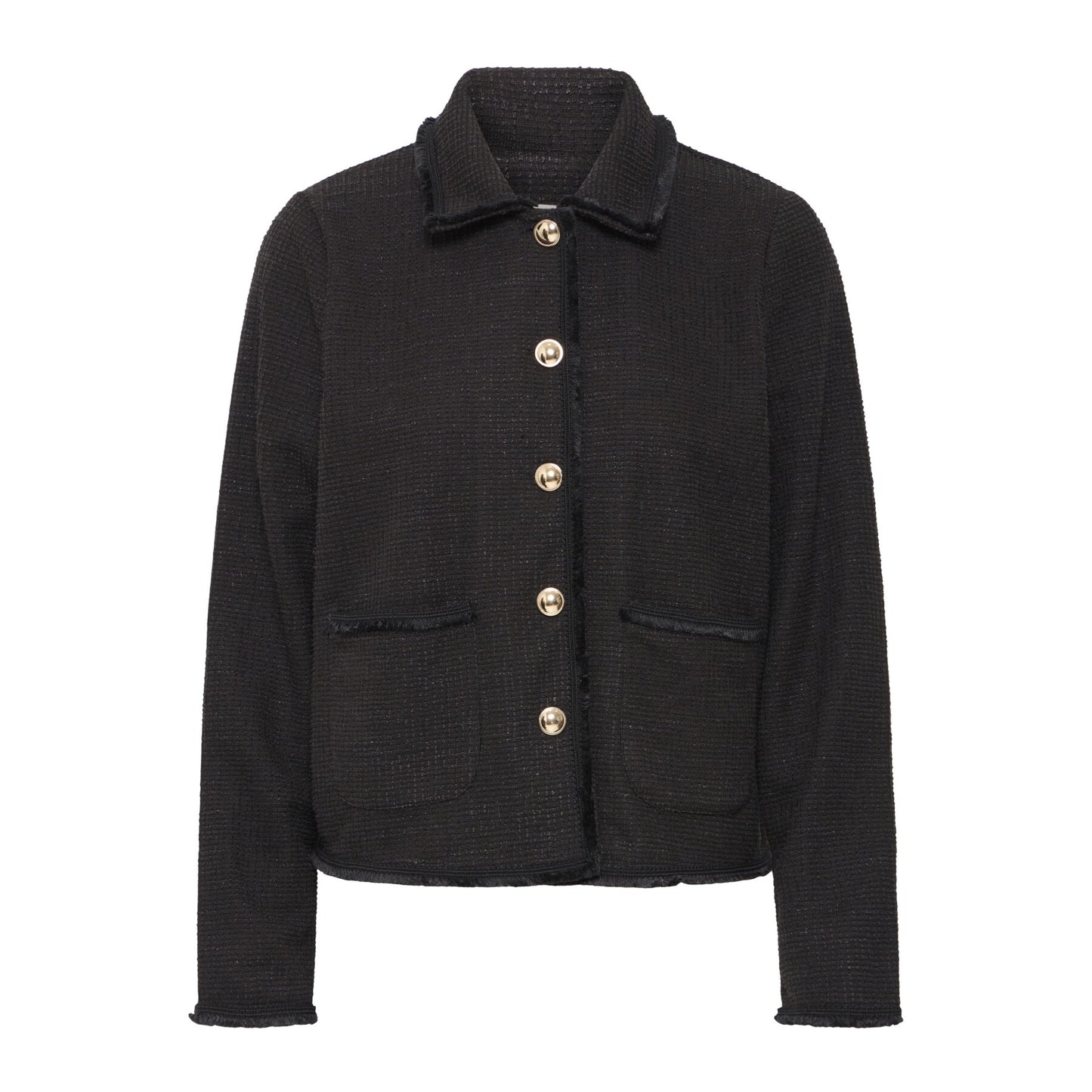 ICHI Kate Fringe Jacket - Black