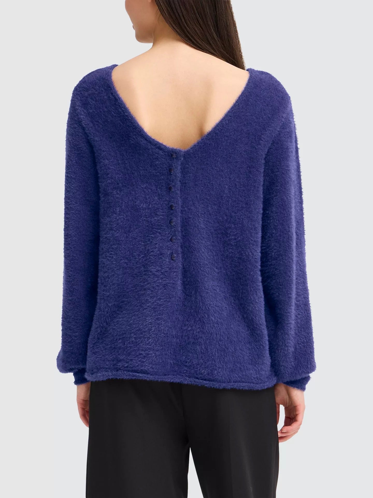 ICHI Bergie Long Sleeve Jumper - Blue