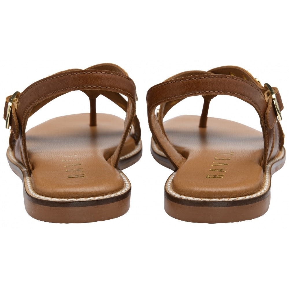 Ravel Myton Flat Leather Sandal - Tan