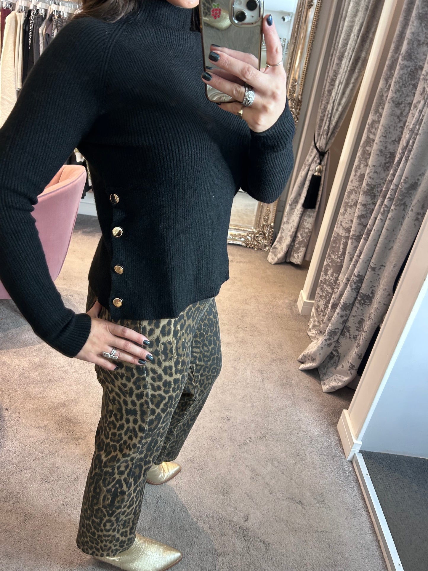 Sunny Studio Leopard Print Jeans