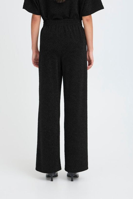 ICHI Nareen Shimmer Trouser - Black