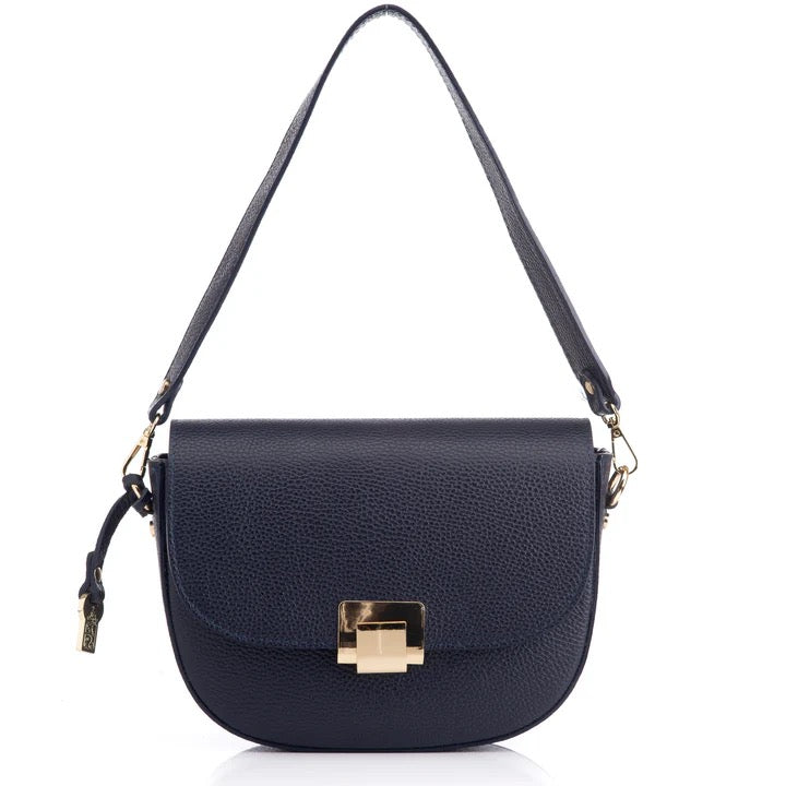 Franchetti Bond Valentina Leather Cross Body Bag - Navy