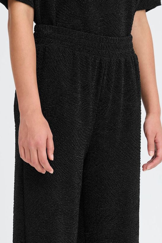 ICHI Nareen Shimmer Trouser - Black