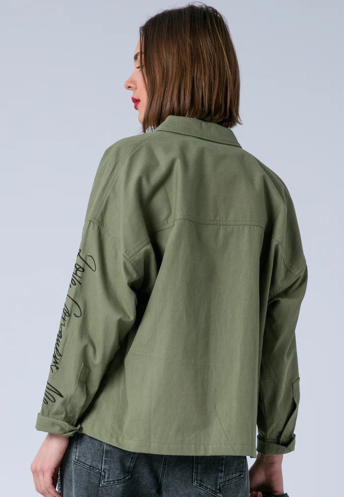 Religion Alice Embroidered Shirt - Khaki