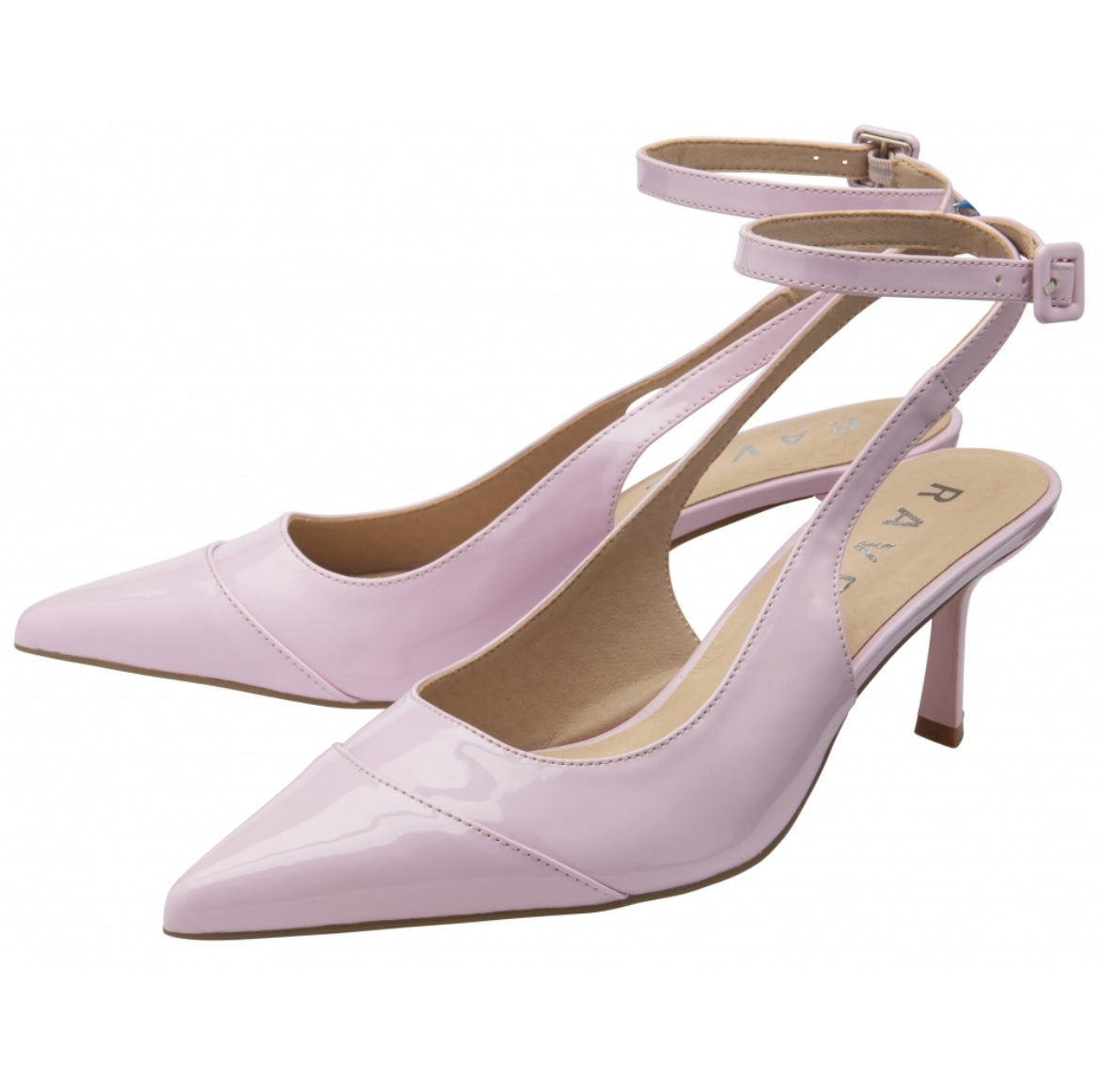 Ravel Pink Patent Catrine Slingback Court Shoes