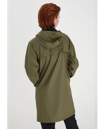 ICHI Tazi Raincoat Olive Green