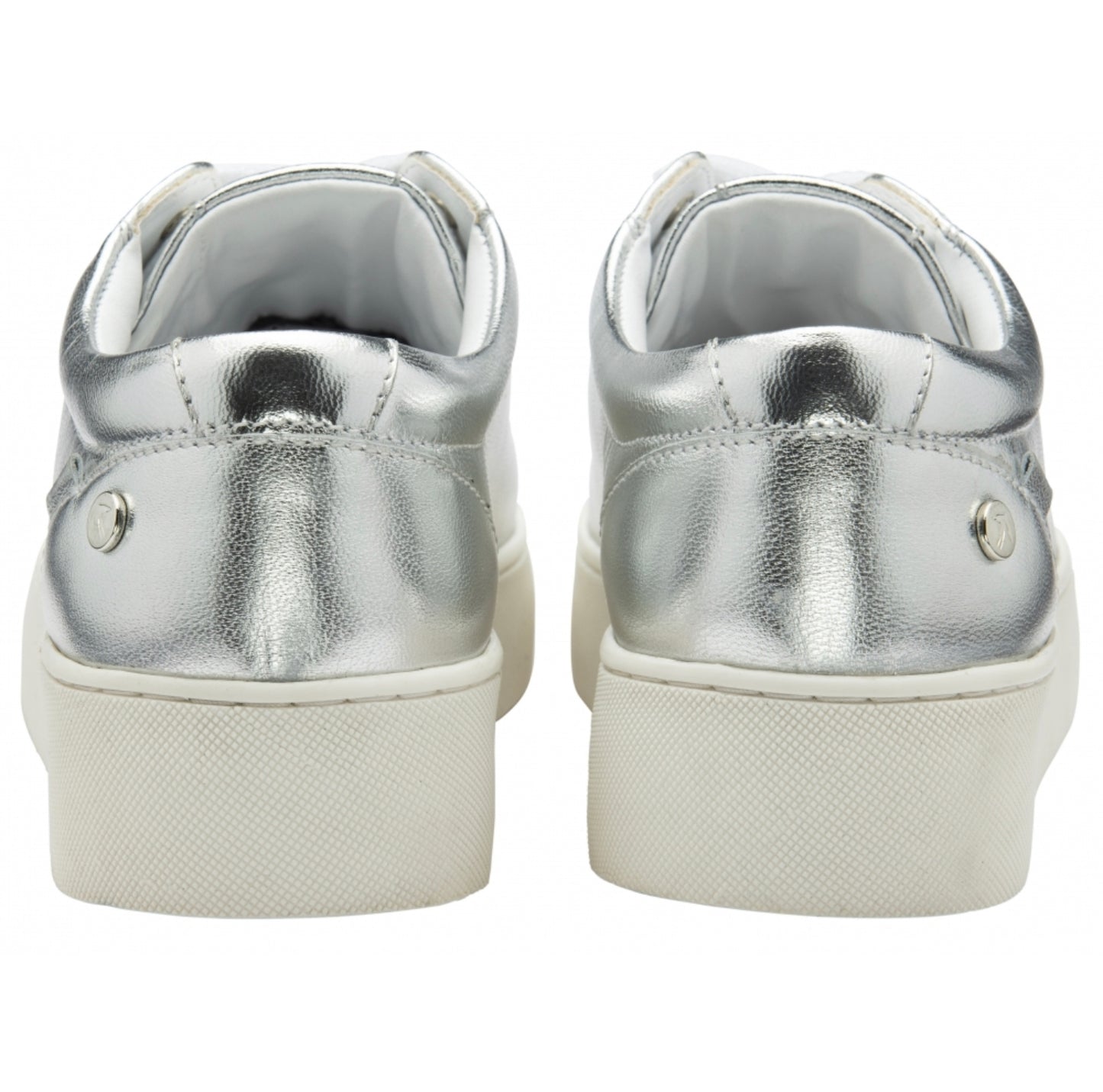 *NEW* Ravel Silver Leather Solon Lace-Up Trainers