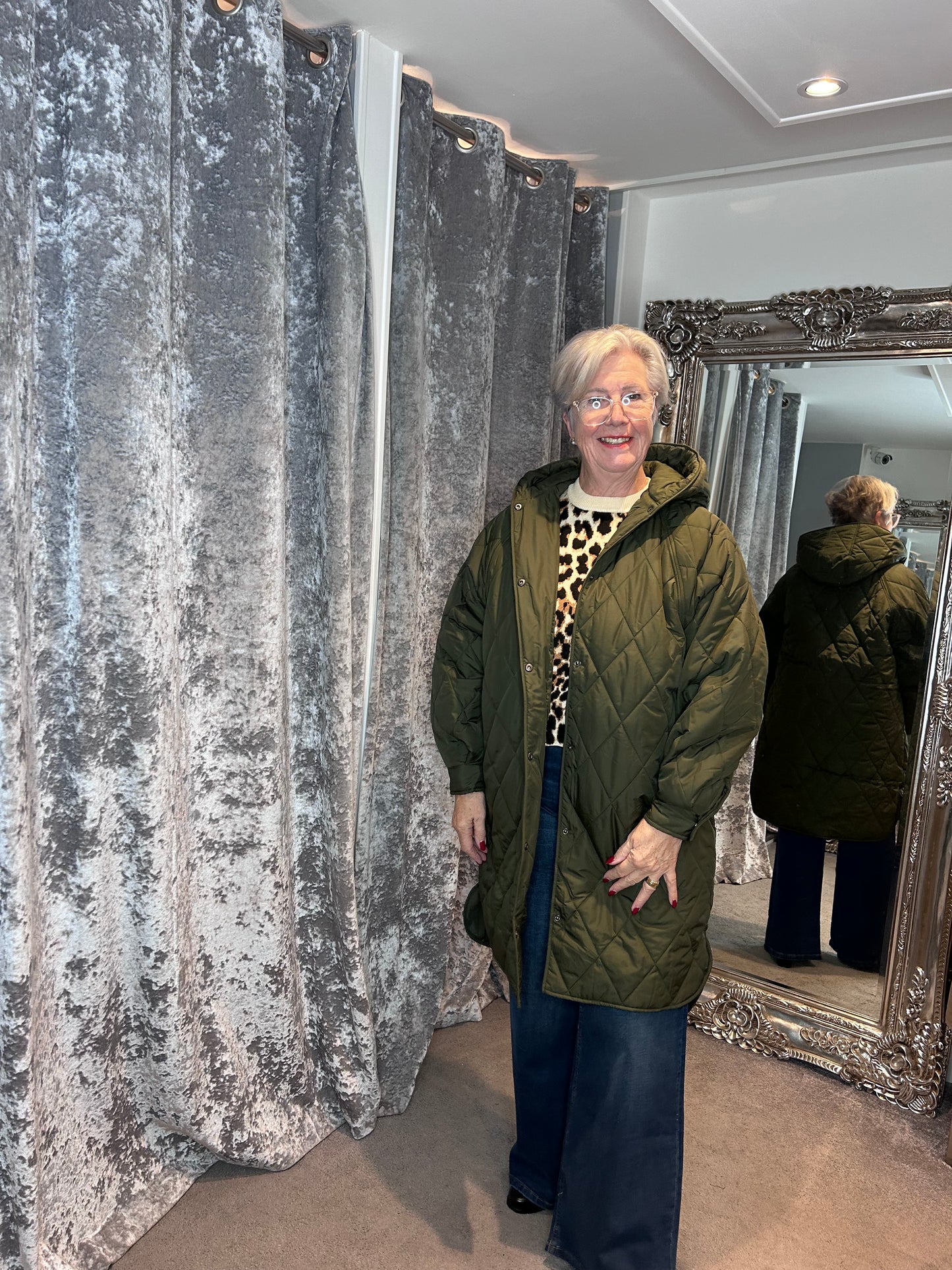 ICHI Hansa Coat Forest Green