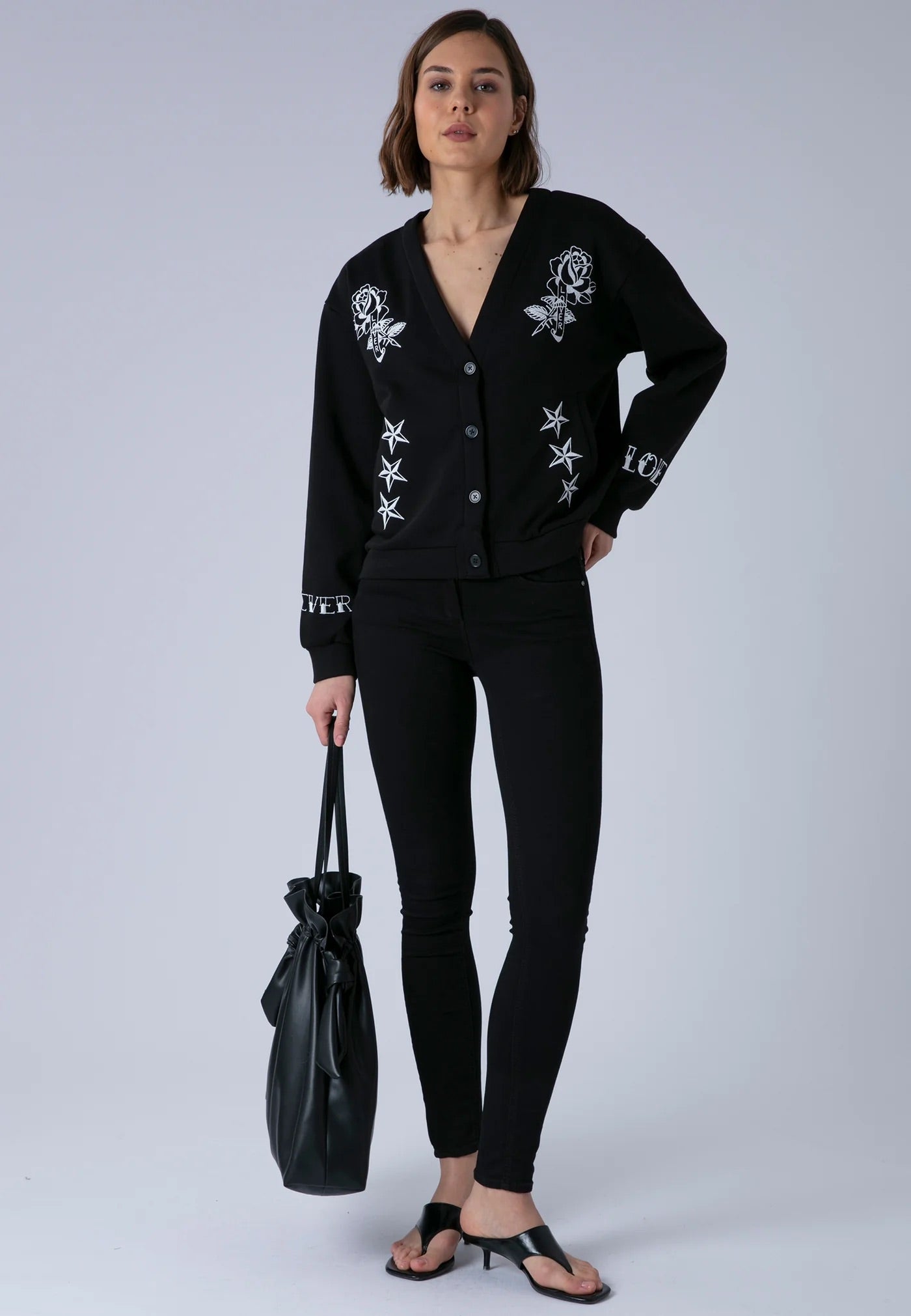 Religion Love Cardigan - Black/Multi