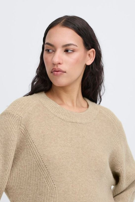 ICHI Ducie Oatmeal Sweater