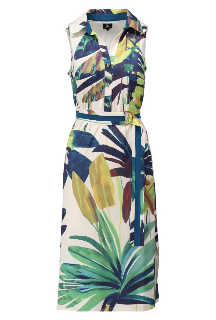 K-Design Shirt Style Sleeveless Dress