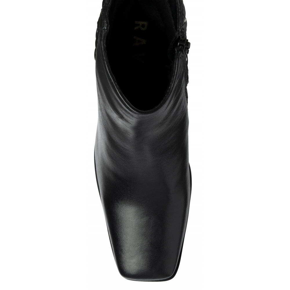 Ravel Bann Block Heel Leather - Black