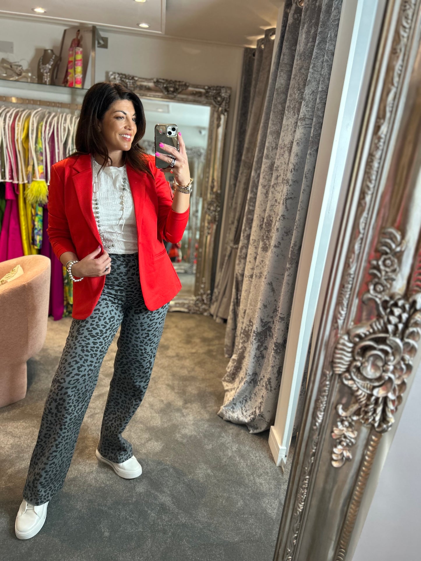 ICHI Kate Blazer Red