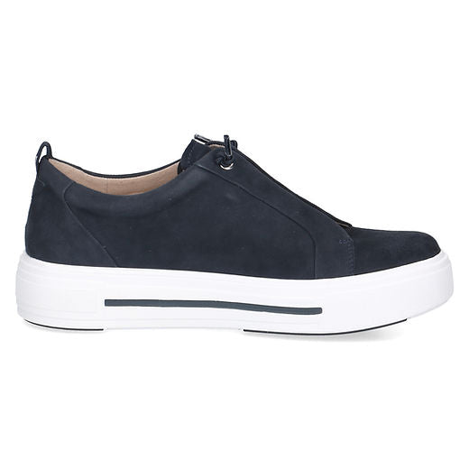 Caprice Navy Suede Slip On Trainer