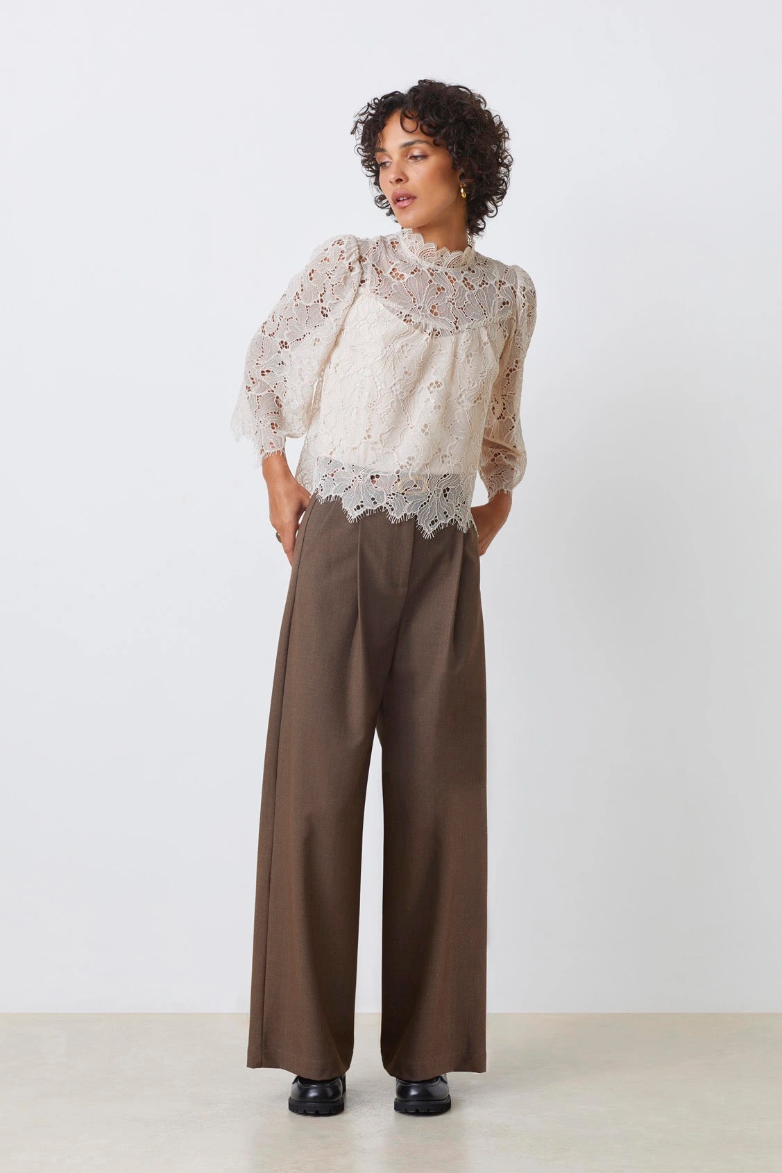 Suncoo Paris Lucia Lace Blouse - Cream
