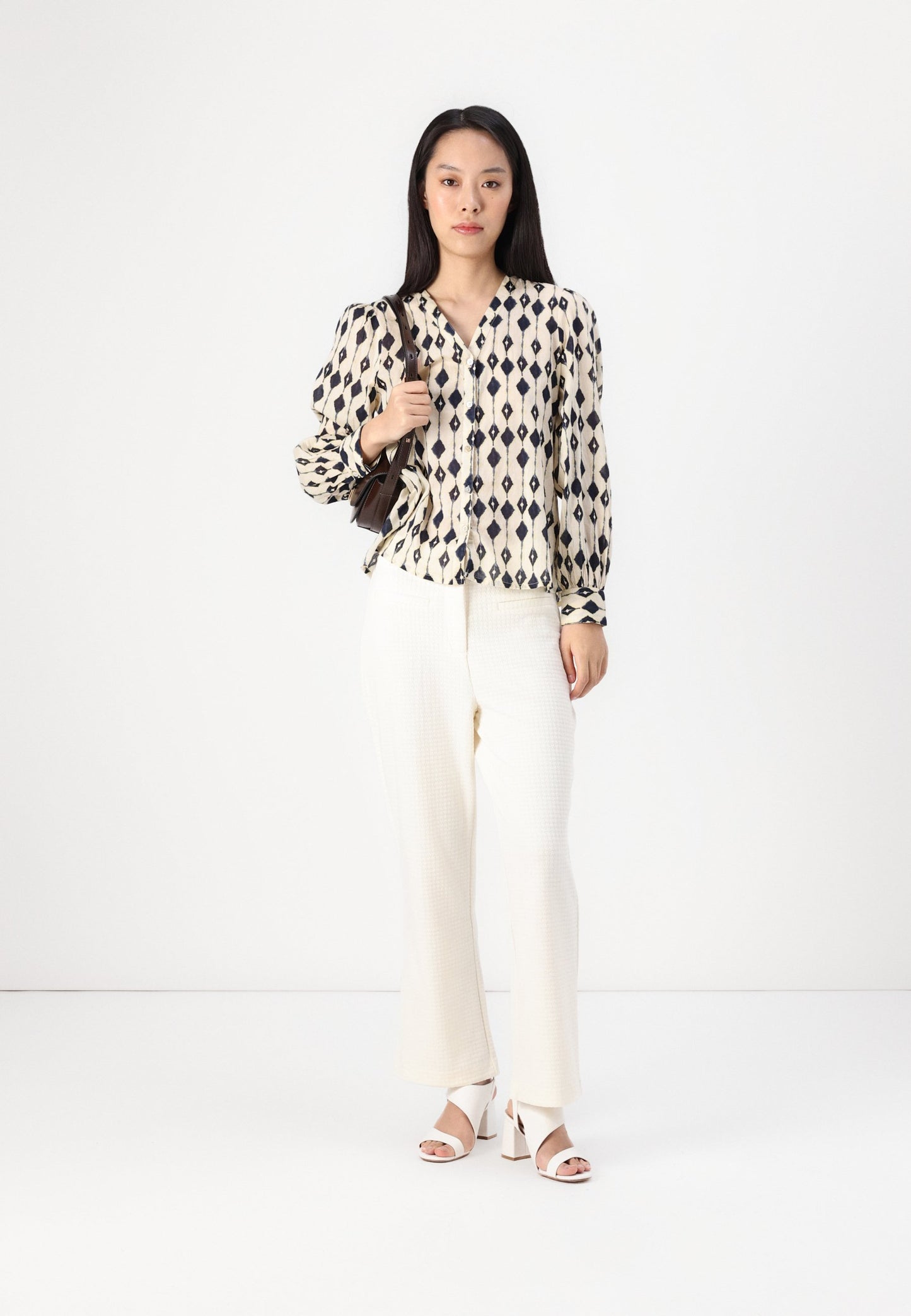 ICHI Emmeretta Long Sleeve Blouse