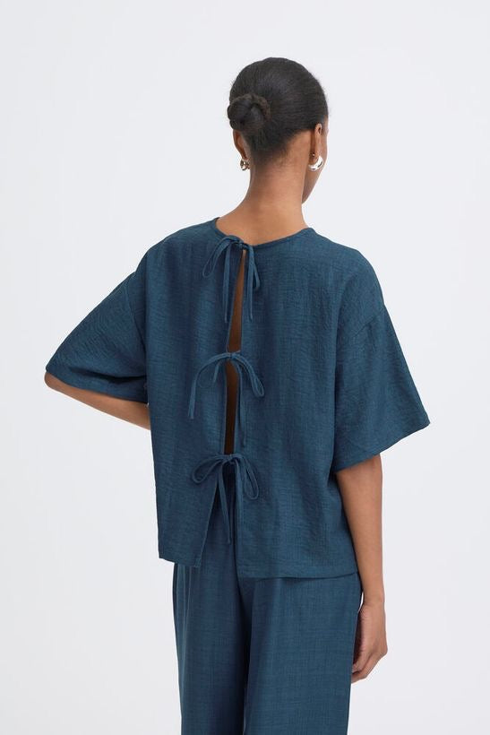 ICHI Katio Blouse - True Blue