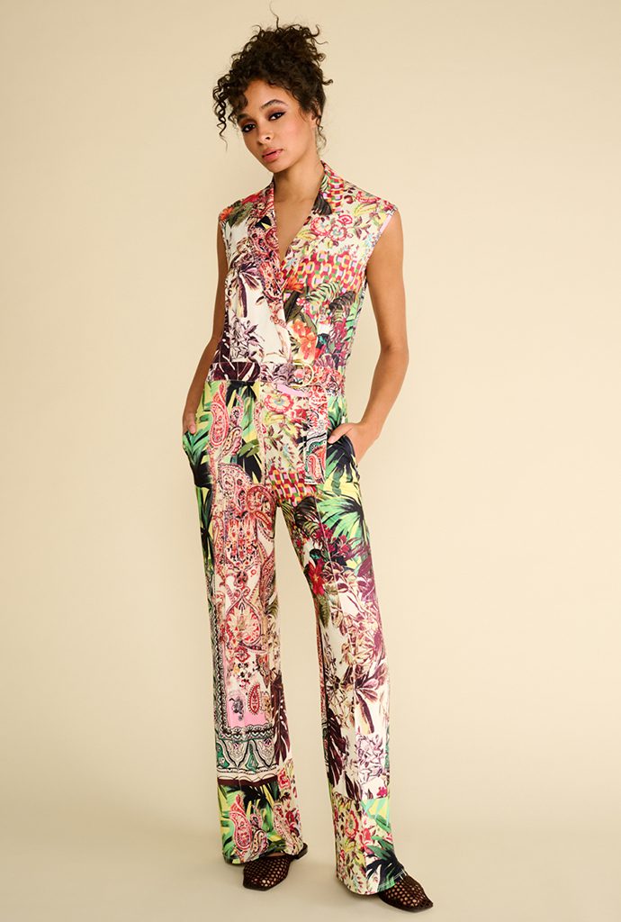 K-Design Paisley Palm Print Jumpsuit