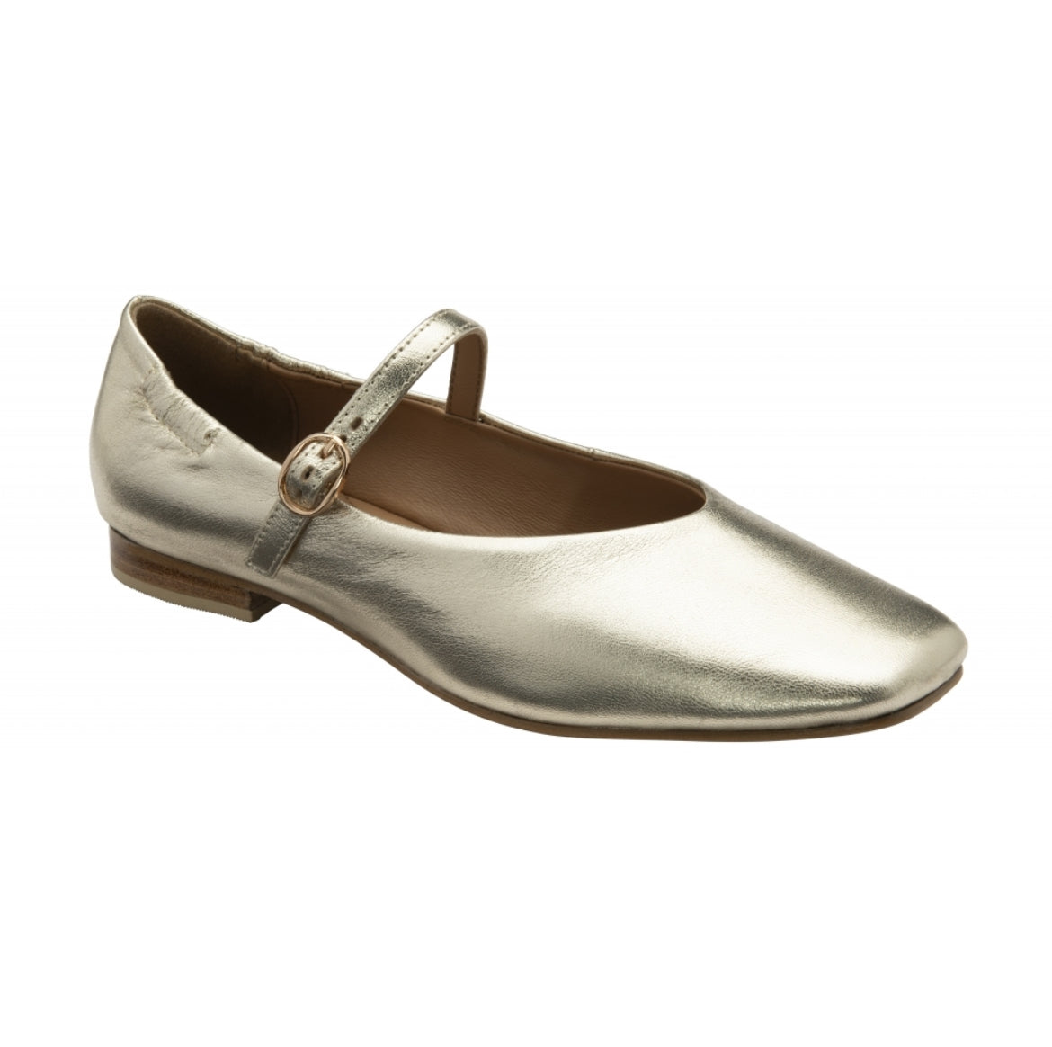 Ravel Gold Leather Lanton Flat Shoes