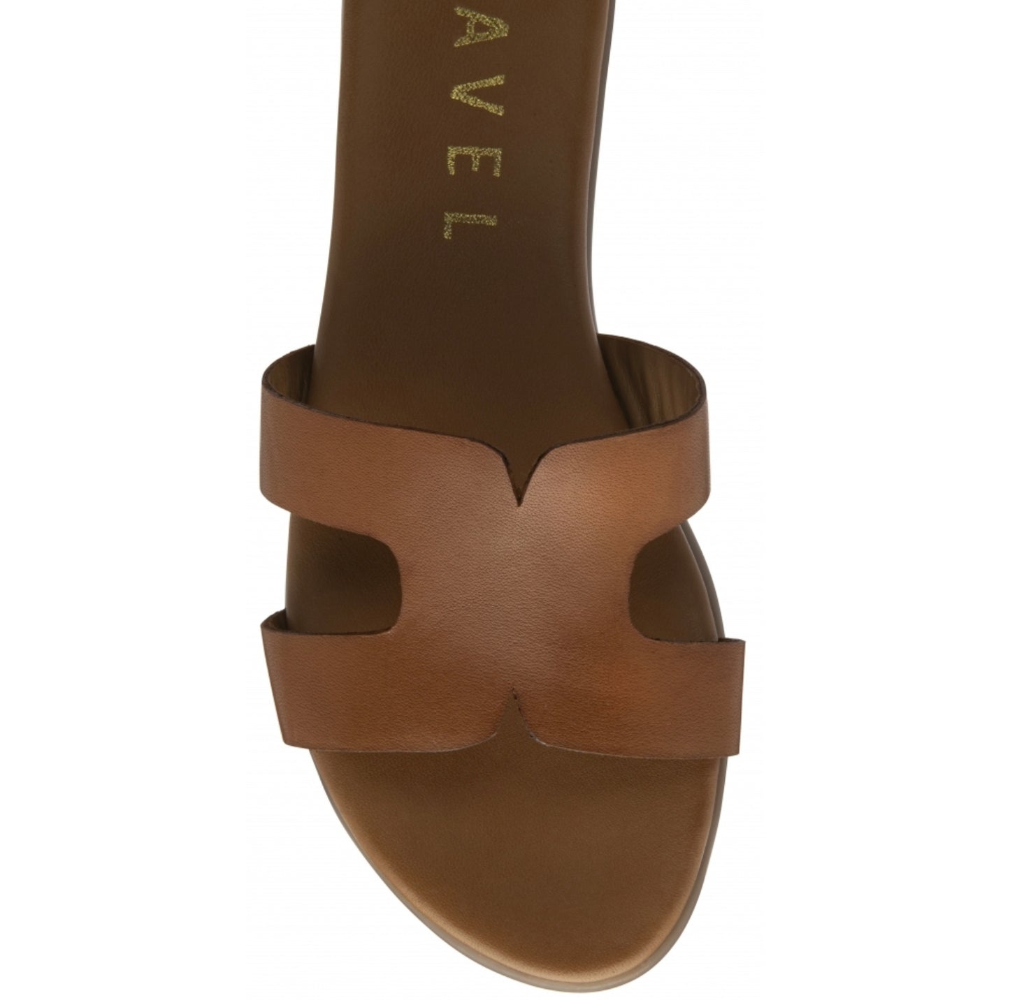 Ravel Tan Leather Fintry Flat Mule Sandals