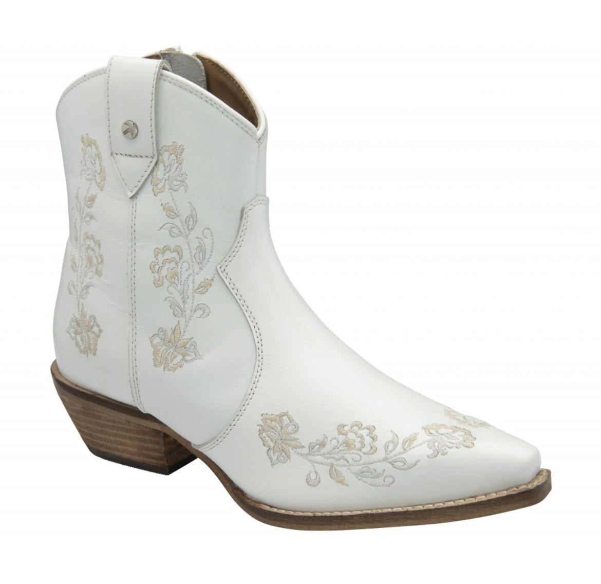 Ravel White Leather Hayton Ankle Boots