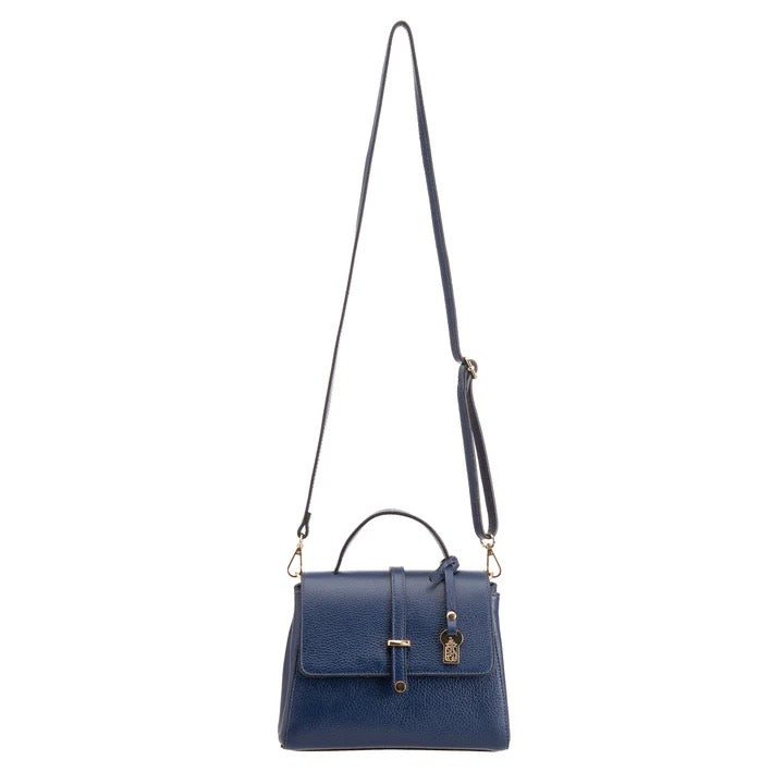 Franchetti Bond Liza Leather Cross Body Bag - Navy