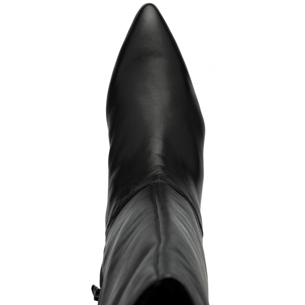 Ravel Catton Knee High Leather Boot - Black