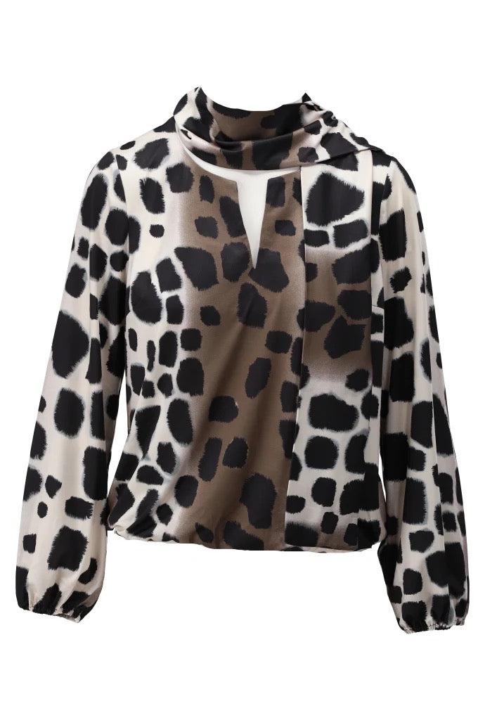 K Design Abstract Blouse - Leopard