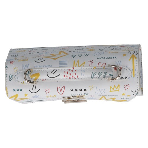 Peter Kaiser Leather Tote Bag - White Graffiti