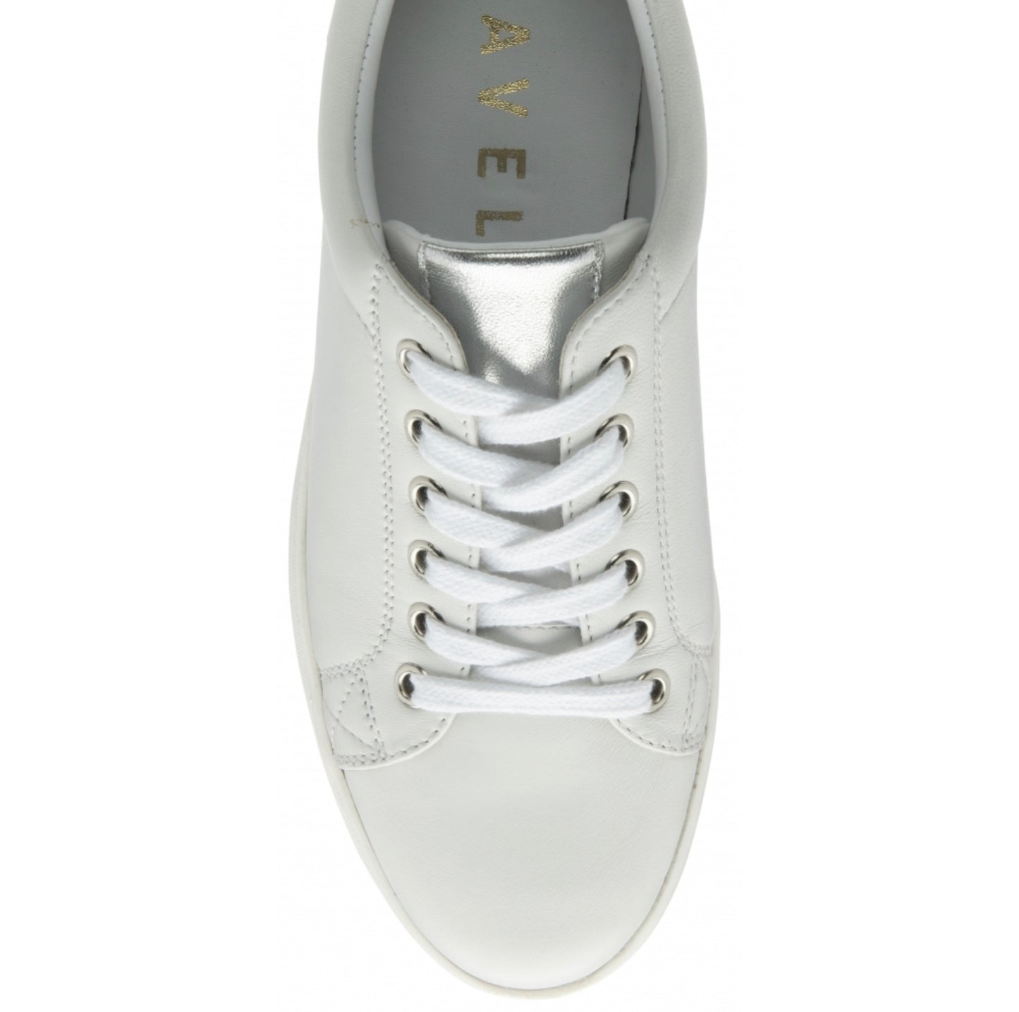 Ravel White Leather Solon Lace-Up Trainersj